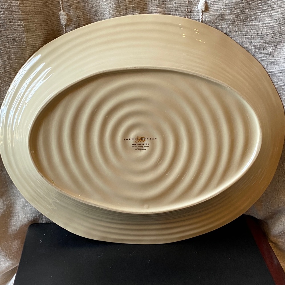 Portmeirion Sophie Conran Cream Swirl Ceramic Platter